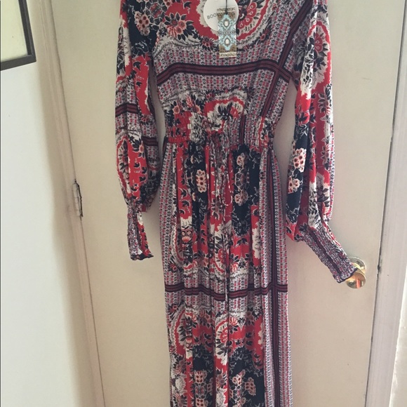 Shirted waist Scarf print Maxi dress - Picture 4 of 13
